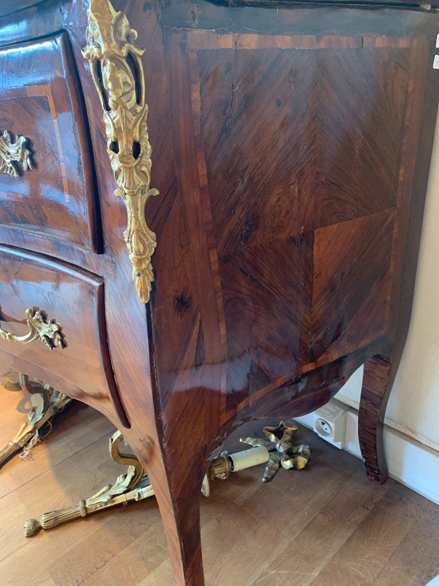 Louis XV Chest Of Drawers Stamped By Chevallier, 18th Century-photo-2