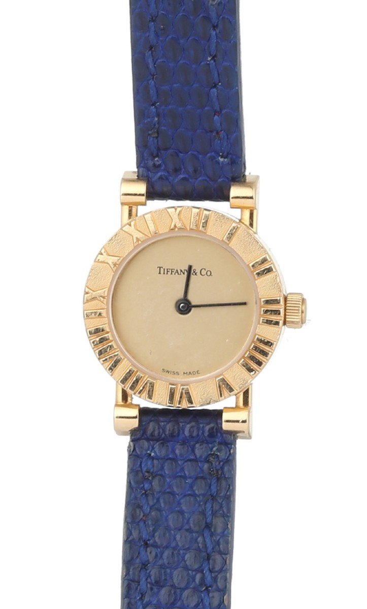 Tiffany Mini Atlas 18 Carats Yellow Gold Lady Watch-photo-2