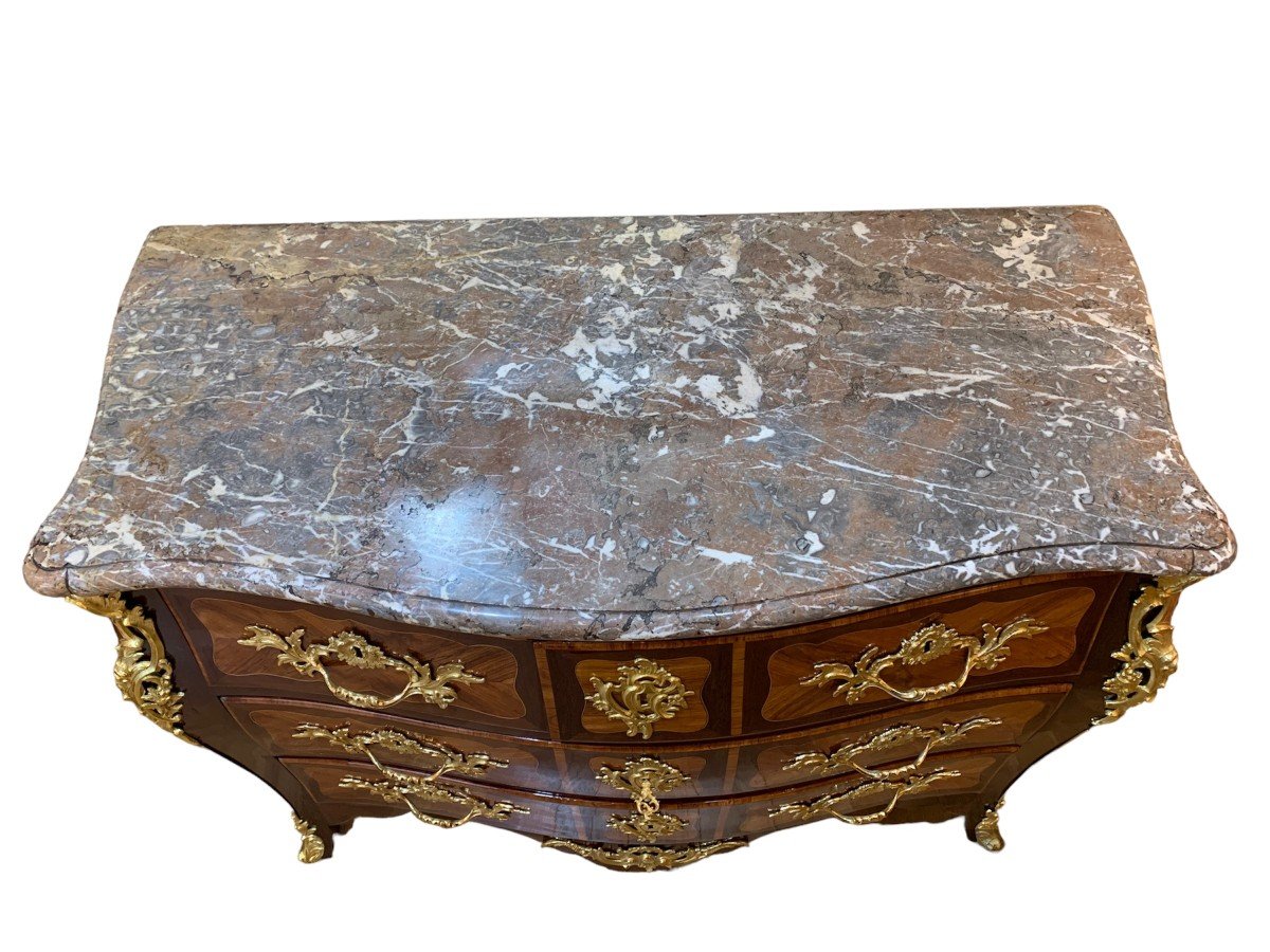 Louis XV Period Marquetry Chest Of Drawers-photo-2