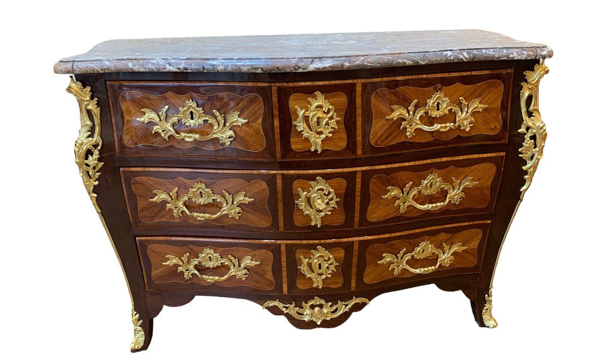 Louis XV Period Marquetry Chest Of Drawers