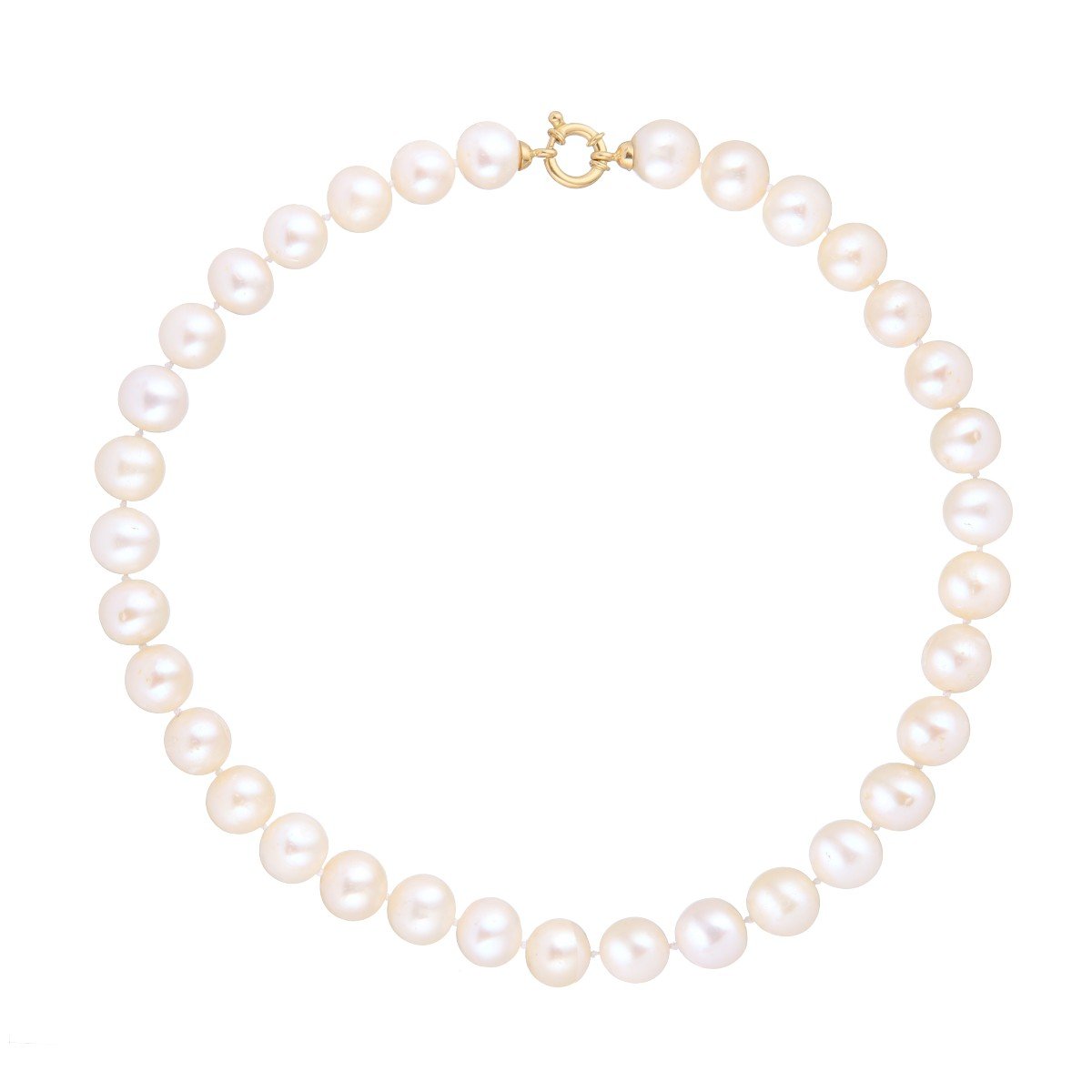 11mm Pearls 18 Carats Yellow Gold Necklace