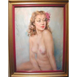 Naked Woman In Bust, Signed Jean Albert Louis Grand-carteret