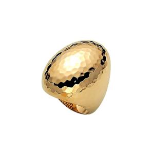 Bague Cocktail Roberto Coin Martellato Or Jaune 18 Carats