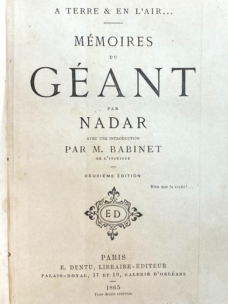 Nadar “memoirs Of The Giant” 1865-photo-2