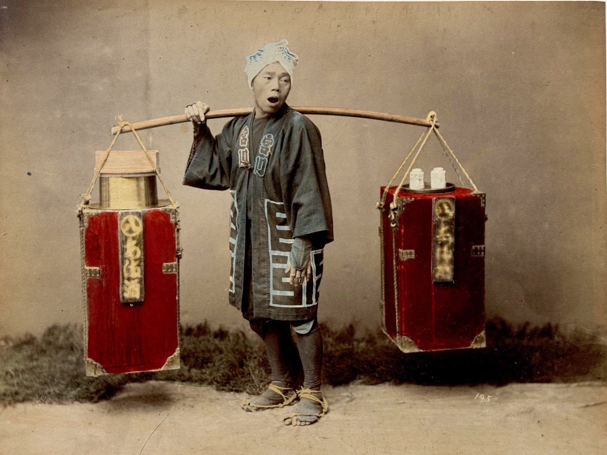 Kusakabe Kimbei (1841-1934) Le Vendeur d'Amasake Circa1880