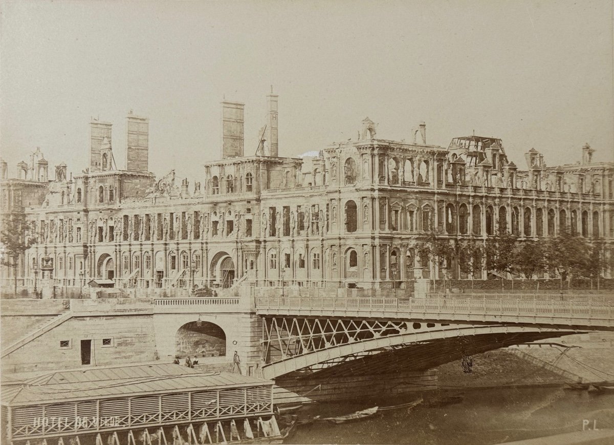 Hotel De Ville, Ruines De La Commune De Paris Paul Loubere C.1871