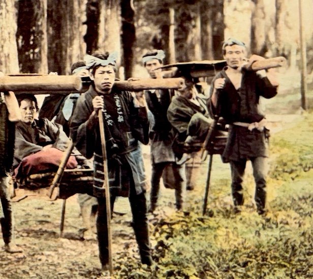 Kusakabe Kimbei (1841-1934) Les Porteurs De Palanquin Circa 1880-photo-4