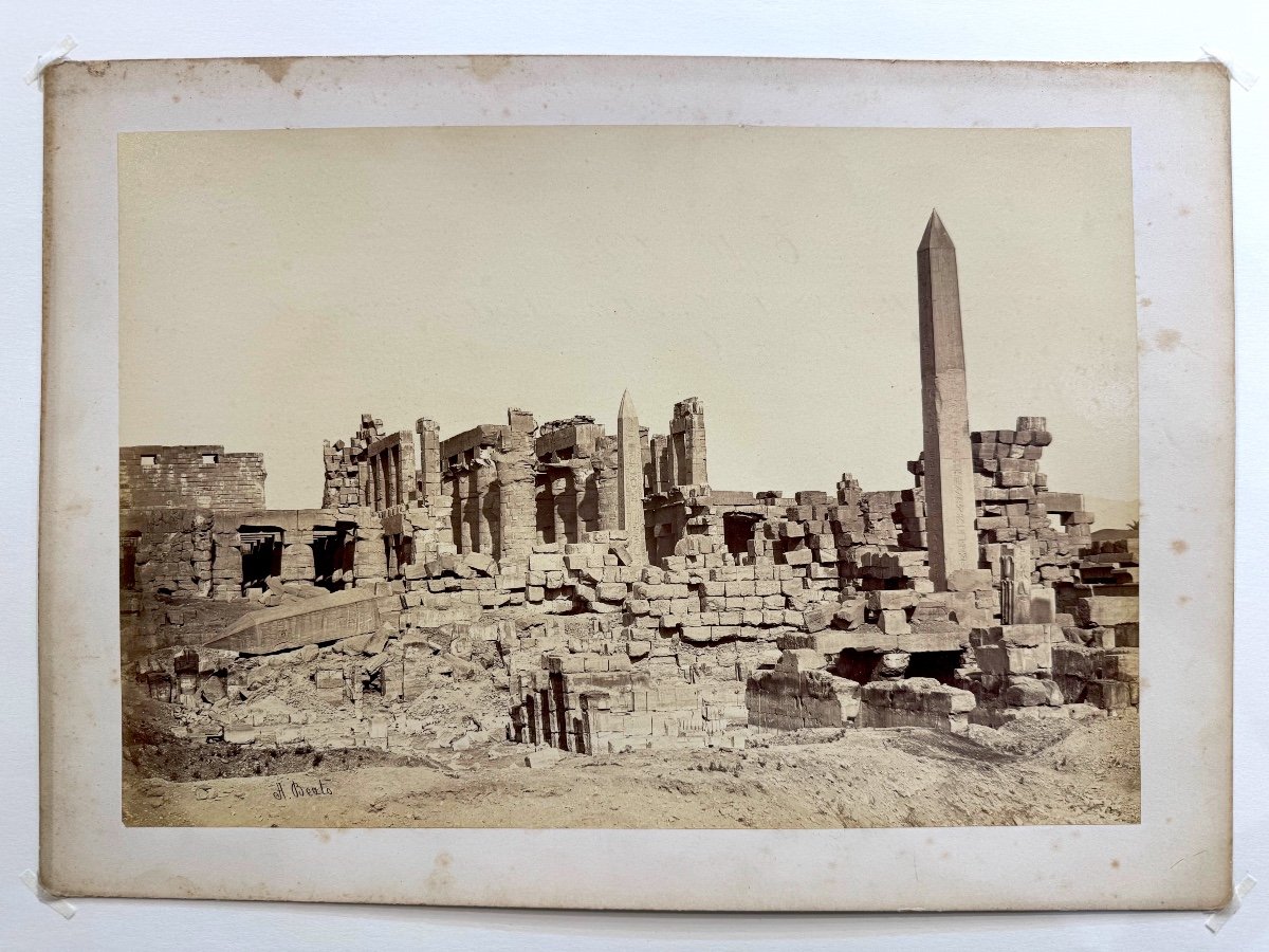 Antonio Beato (1825-1905) Karnak Temple, Egypt C.1870-photo-2