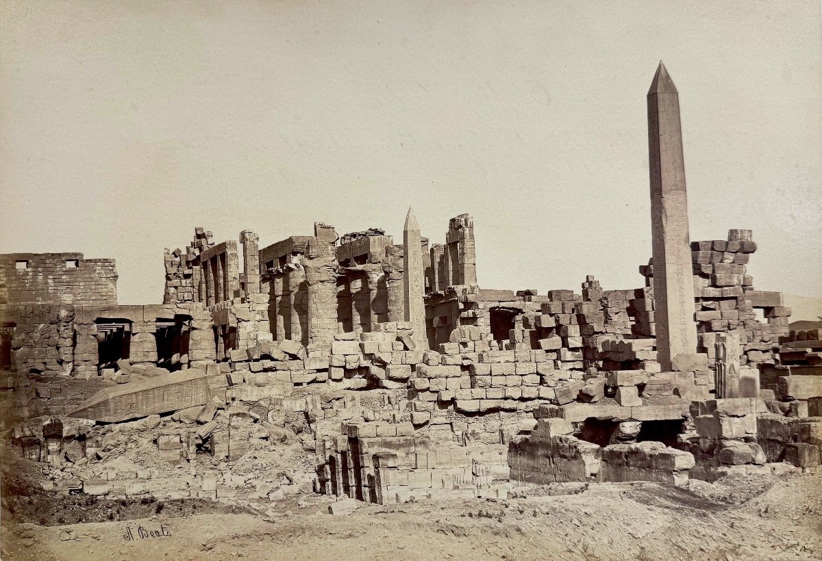 Antonio Beato (1825-1905) Karnak Temple, Egypt C.1870