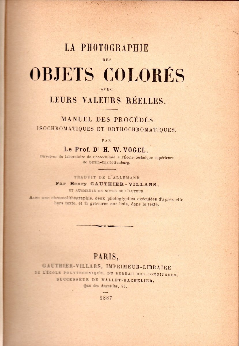 La Photographie Des Objets Colorés , H.G. Vogel 1887-photo-2