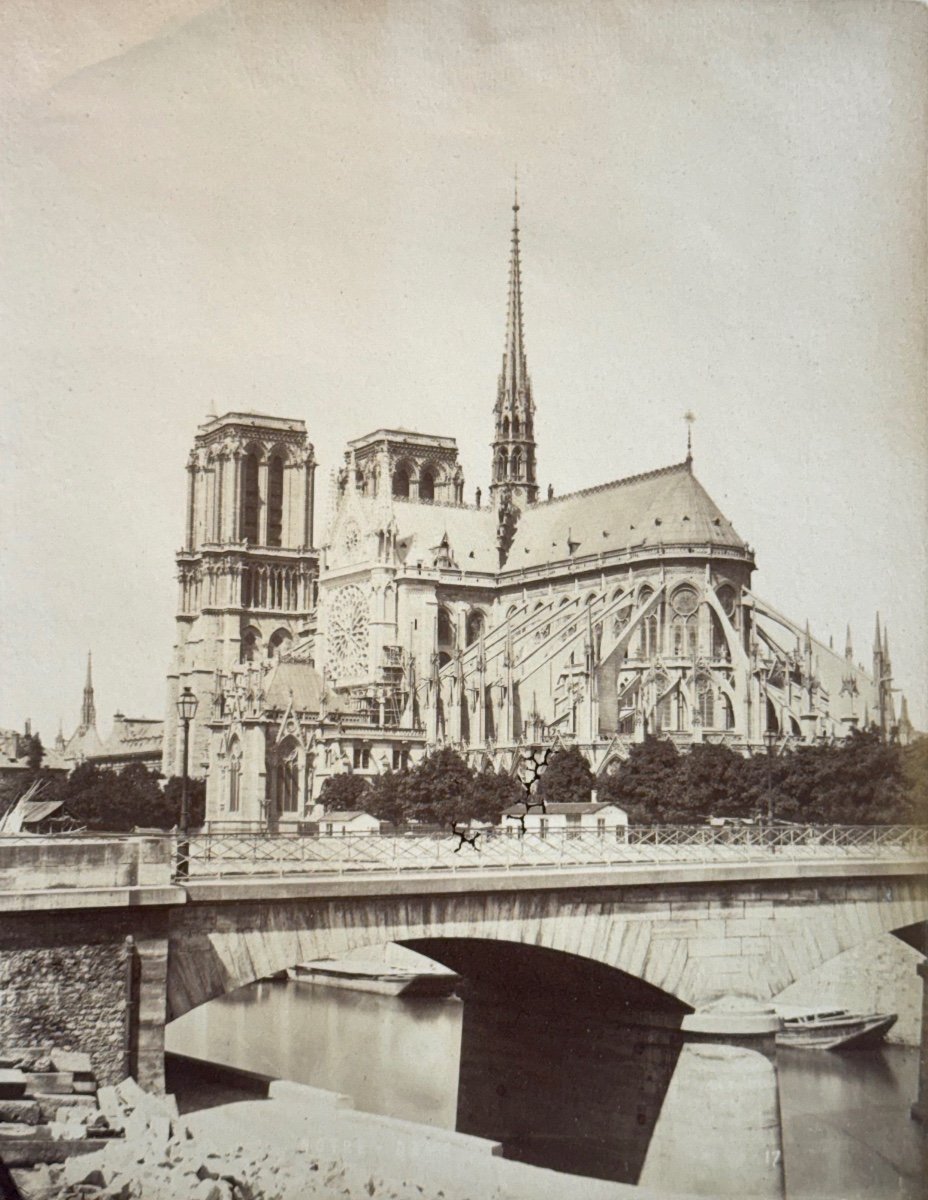 Notre-dame De Paris, Tirage Albuminé d'époque C.1877