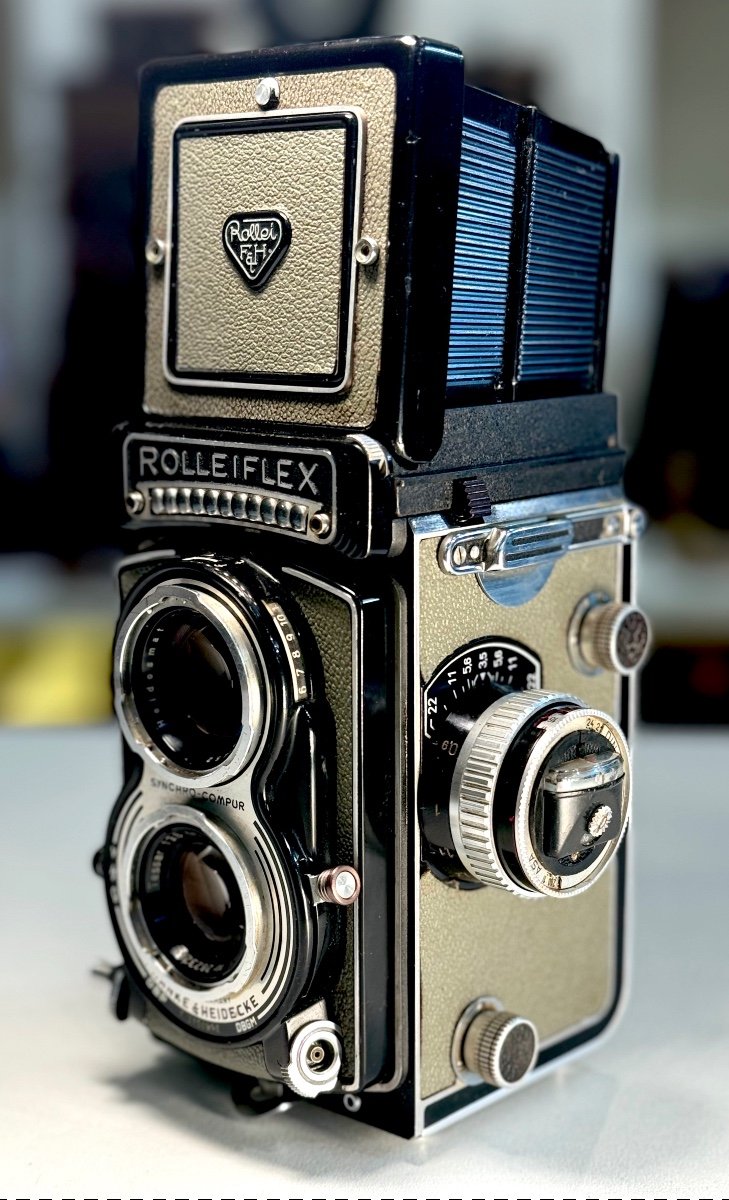 Rolleiflex T1 Gris Objectif Tessar 3,5/75 Avec étui-photo-6