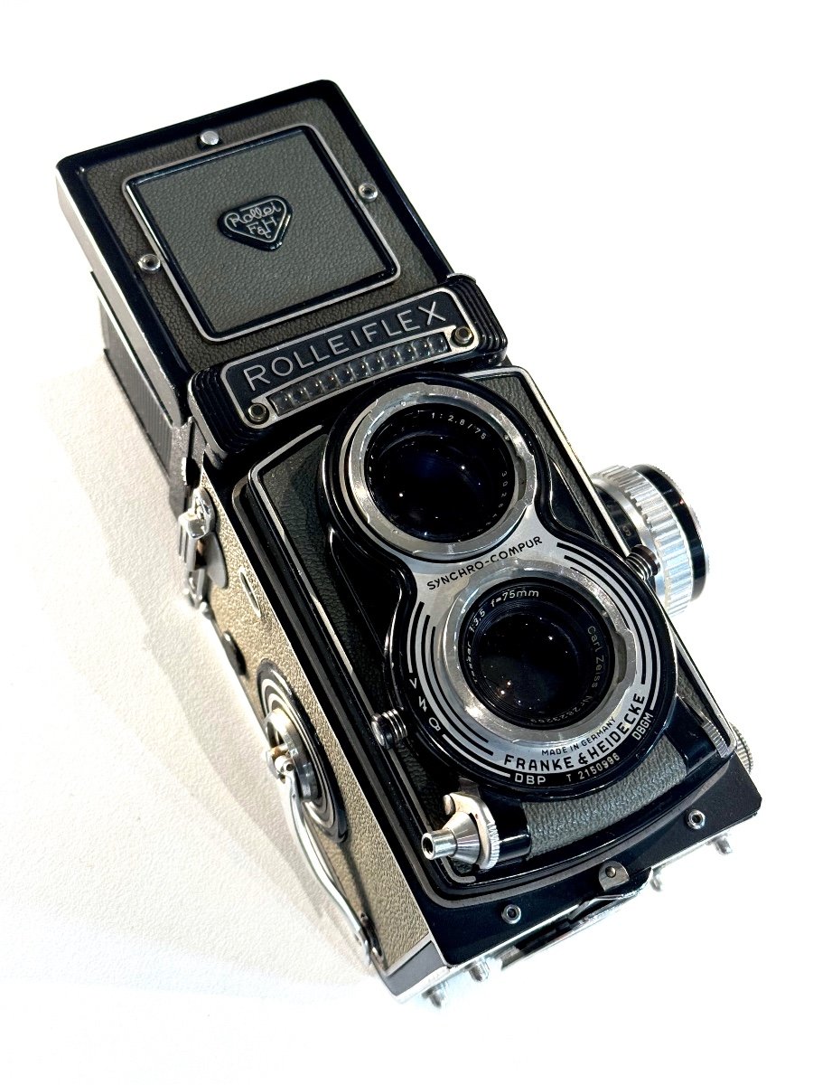 Rolleiflex T1 Gris Objectif Tessar 3,5/75 Avec étui-photo-7