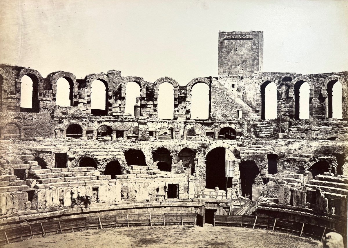 Les Arènes d'Arles Par Les Frères Bisson Tirage Albuminé C.1856