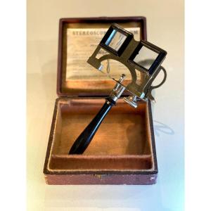 Damoy Omnium Foldable Collectible Stereoscope In Metal Circa 1910