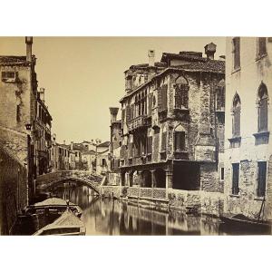 Carlo Naya (1816-1882) Canal Santi Apostoli, Venice, Italy C. 1880 Albumen Print