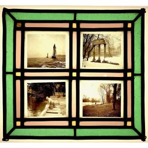 Photographs On Glass Framing Stained Glass