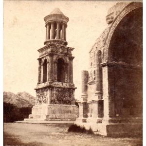 Edouard Baldus - Vue Stéréoscopique - Le Mausolée De Glanum - Circa 1853