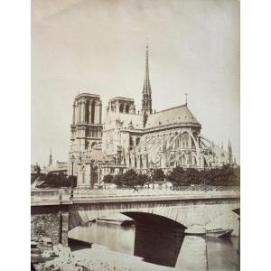 Notre-dame De Paris, Tirage Albuminé d'époque C.1877