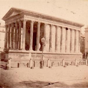 Felix Fescourt The Square House Of Nimes, Stereoscopic View C.1870