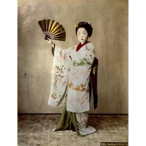 Kusakabe Kimbei (1841-1934) The Kyoto Dancer Circa 1880