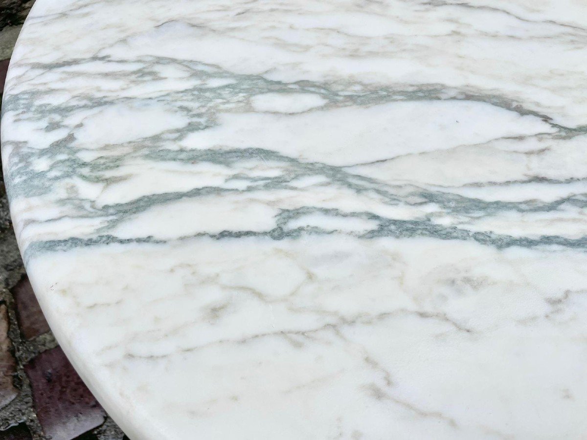 Oval Carrara Marble Table-photo-3