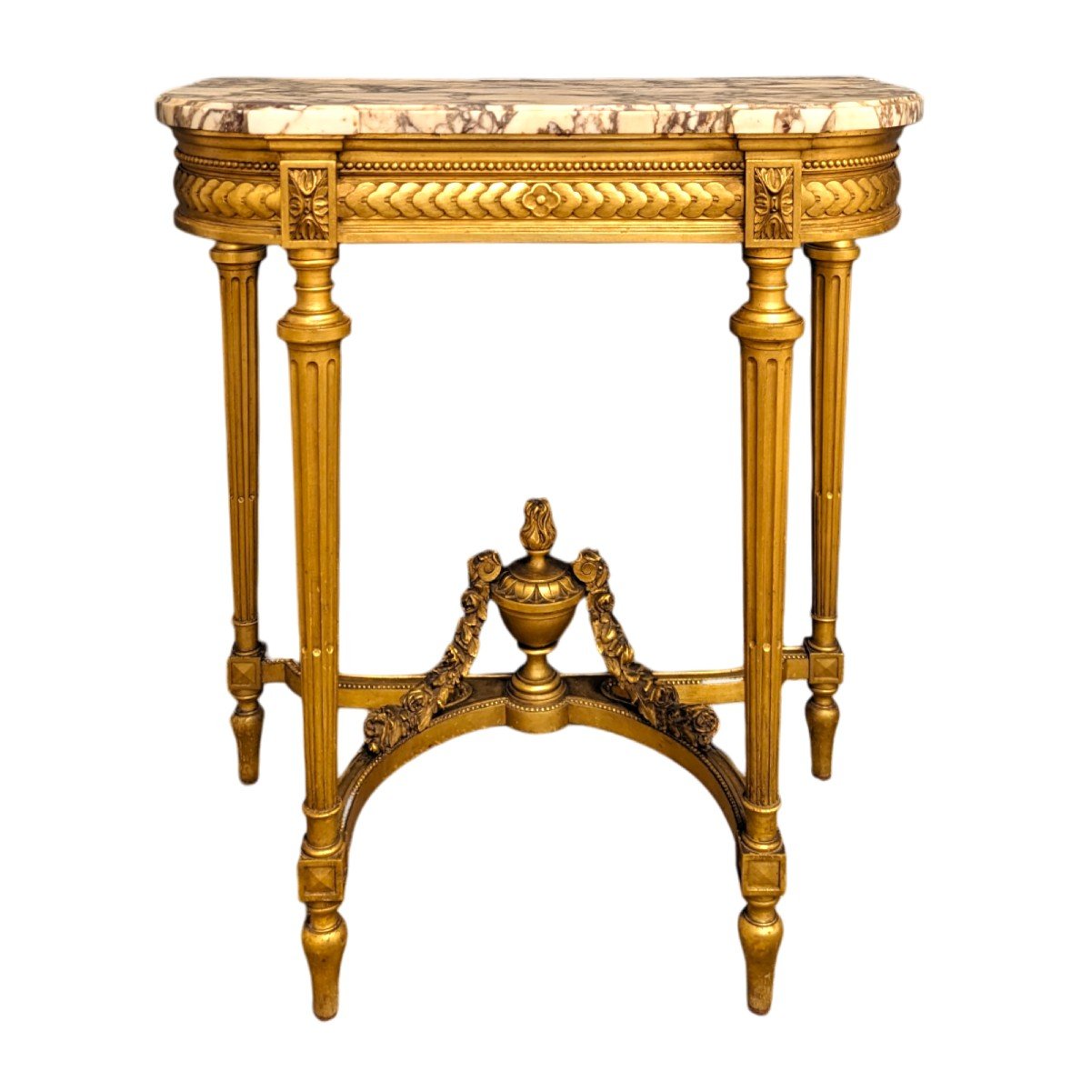 Console De Style Louis XVI En Bois Doré époque Napoléon III