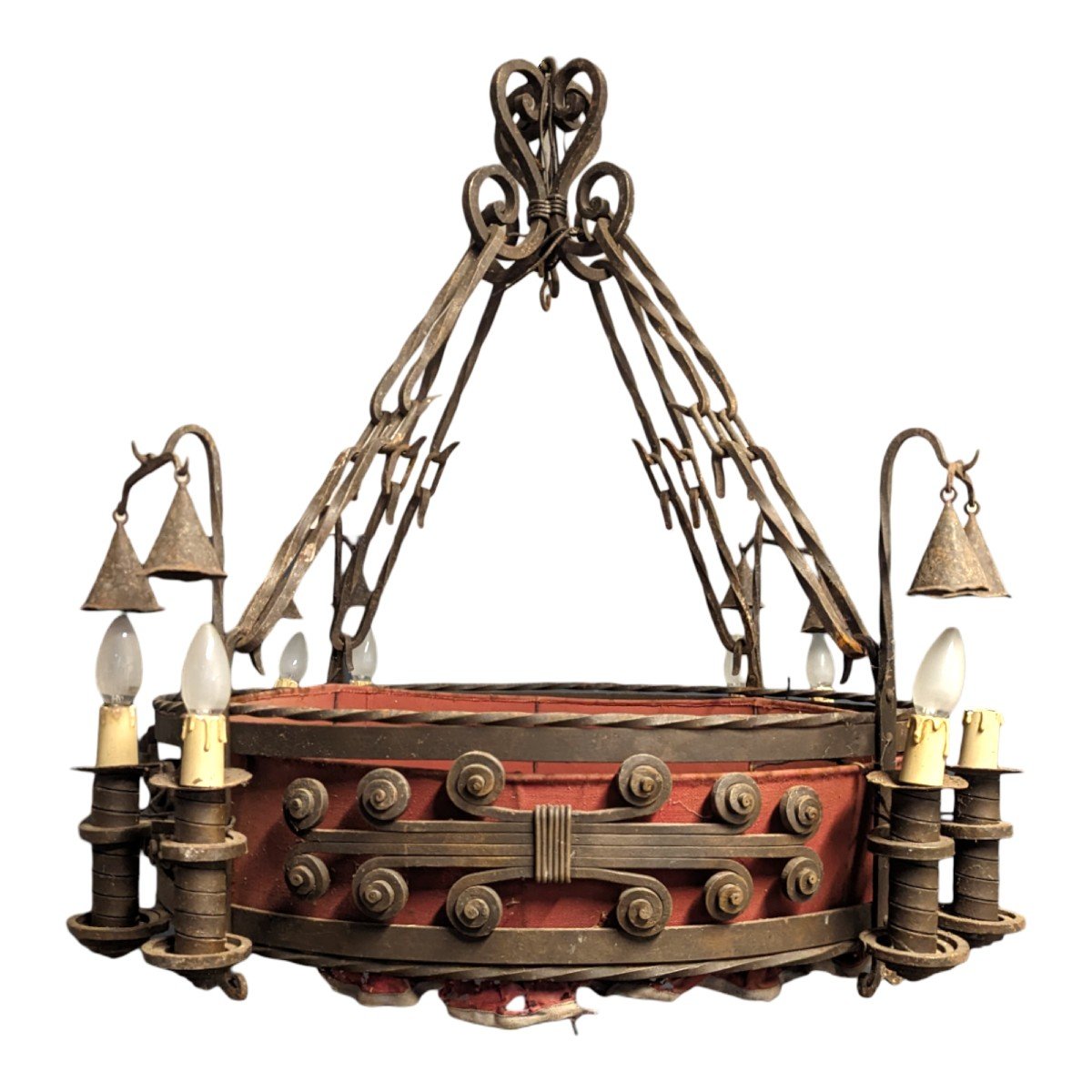 Gothic Style Wrought Iron Chandelier
