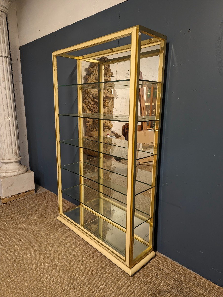 Brass And Mirror Shop Display Case-photo-2