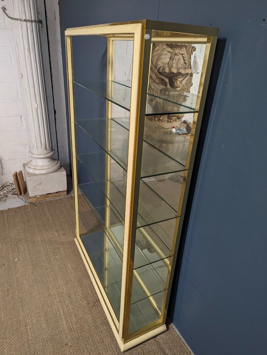 Brass And Mirror Shop Display Case-photo-4