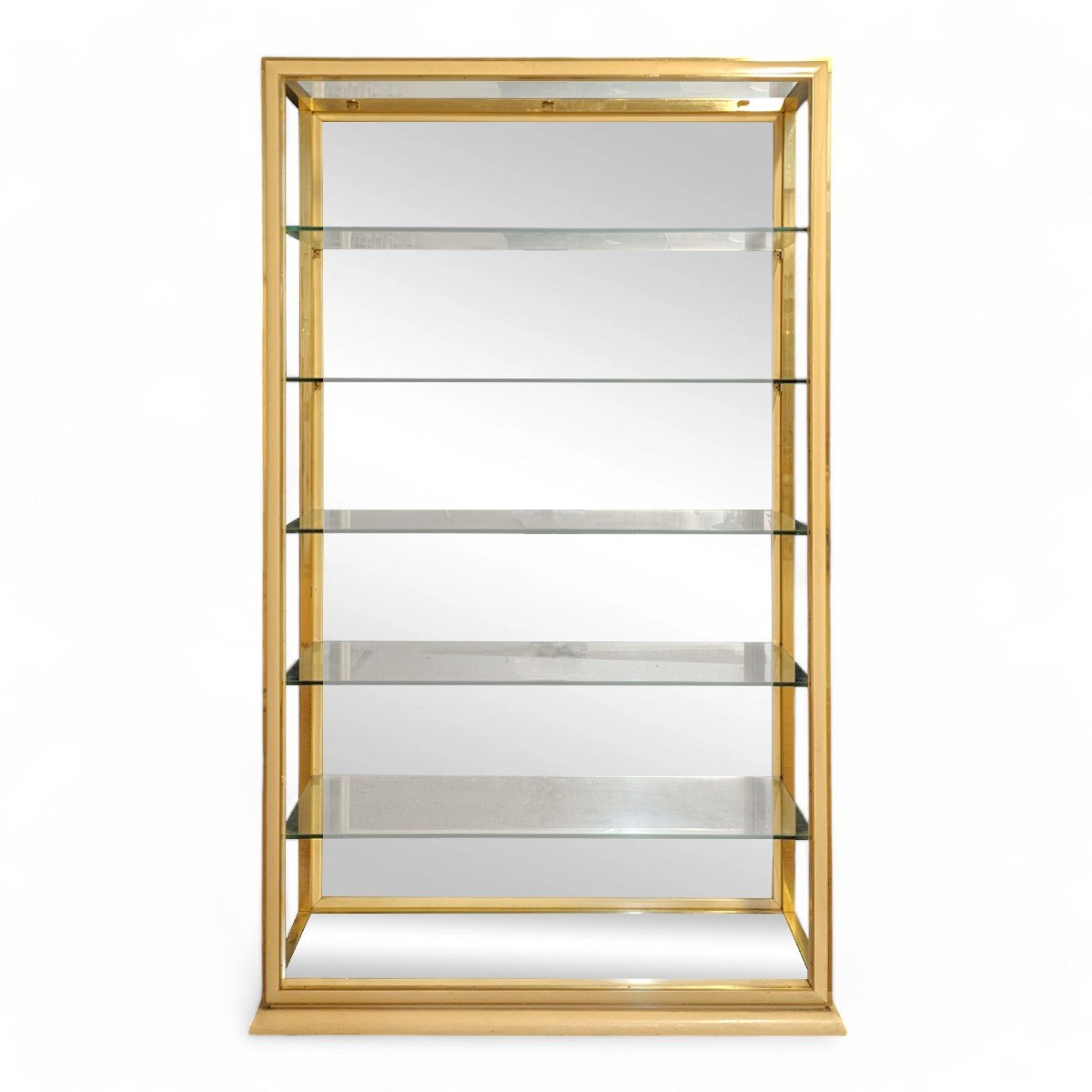 Brass And Mirror Shop Display Case