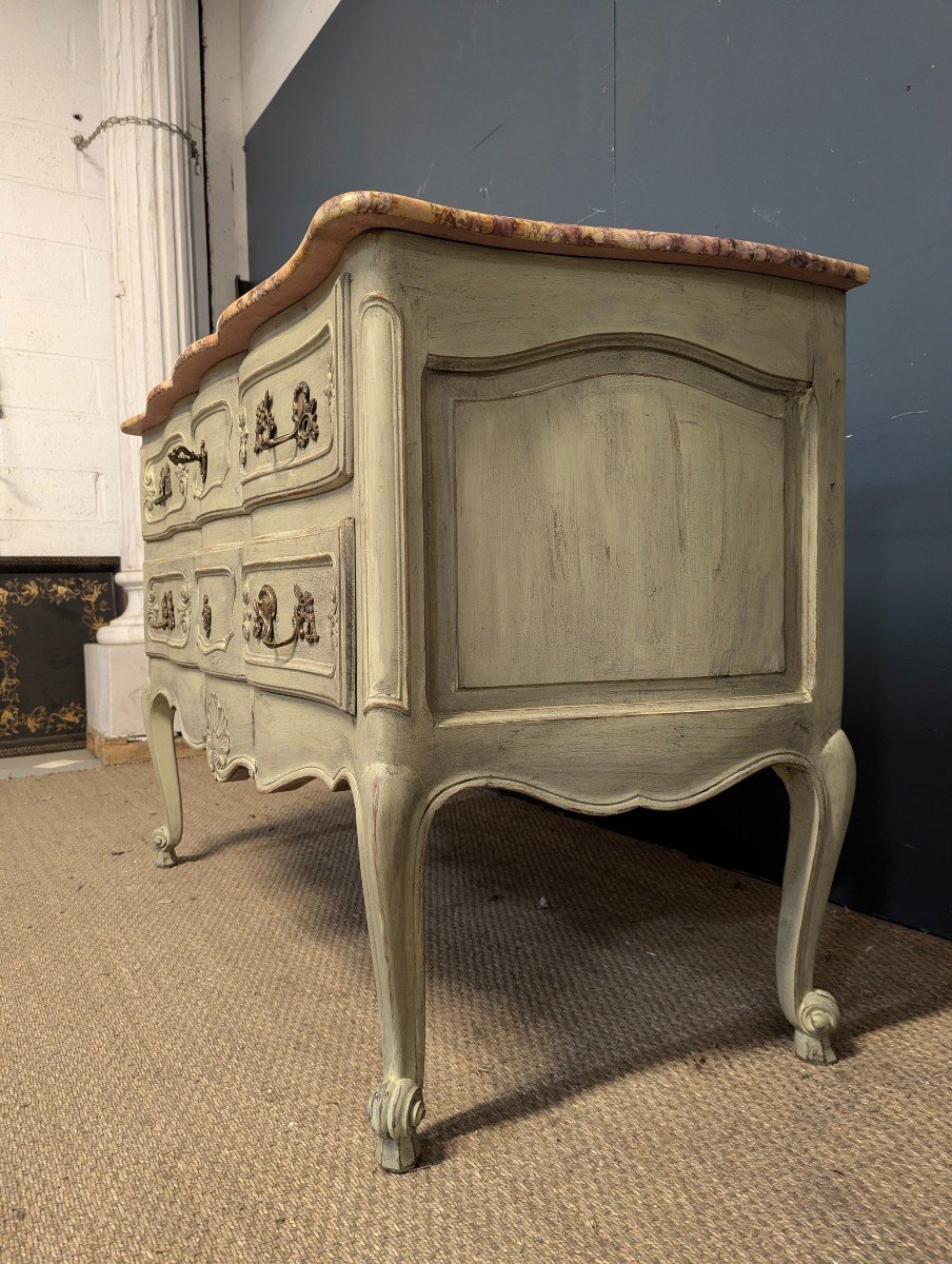 Louis XV Style Retouched Sauteuse Chest Of Drawers-photo-2