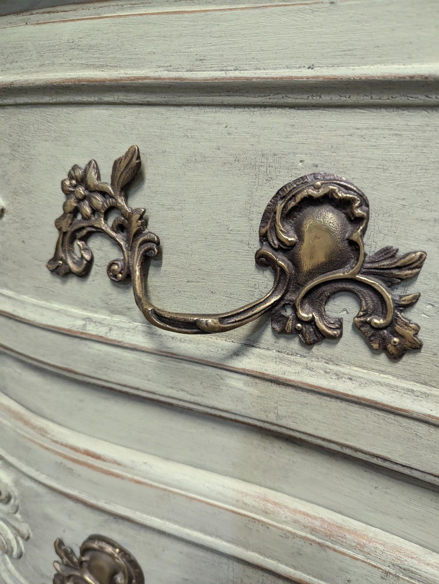 Louis XV Style Retouched Sauteuse Chest Of Drawers-photo-4