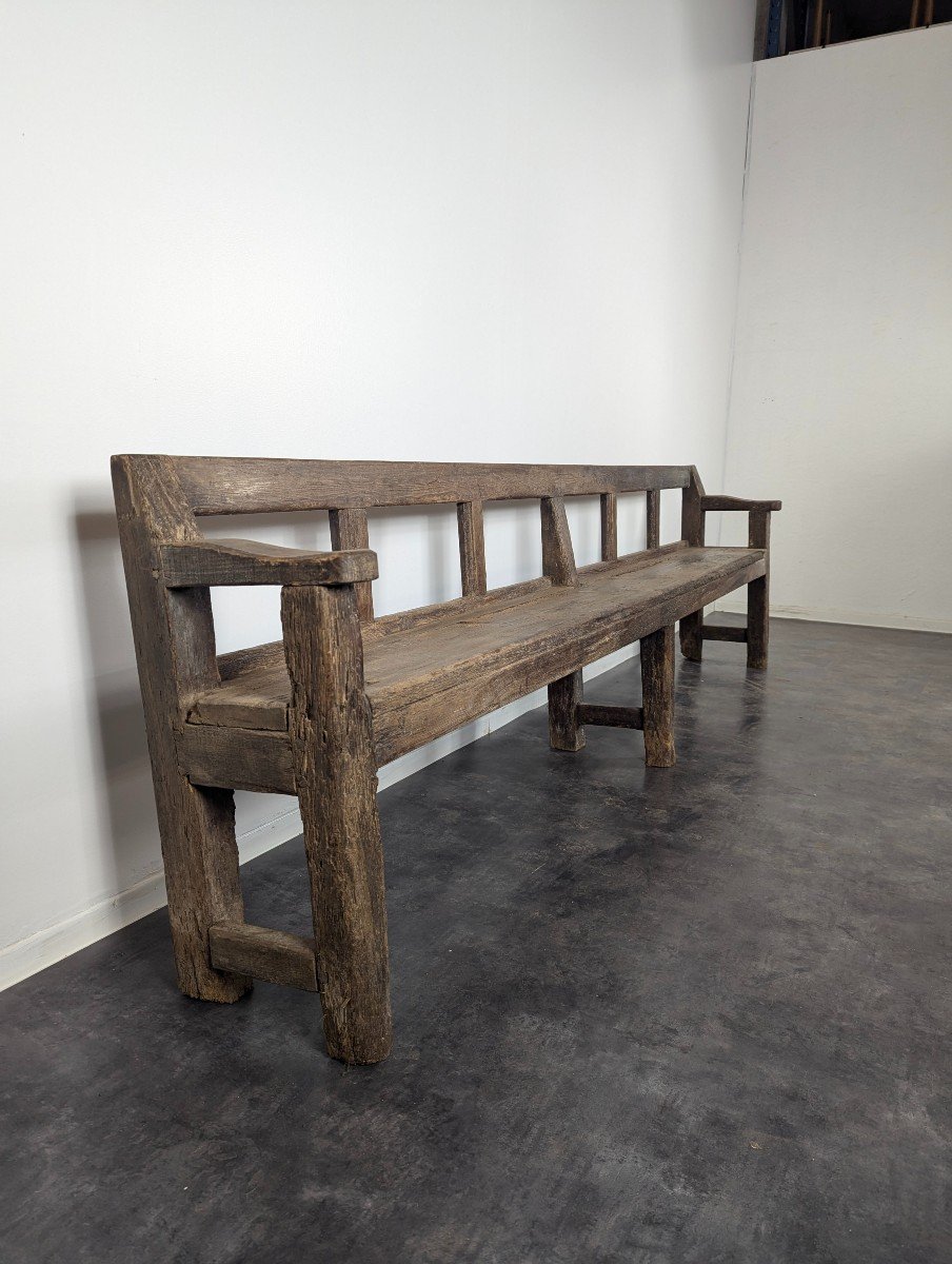 Rustic Oak Bench-photo-2