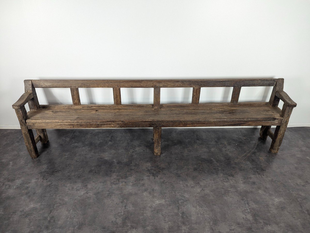 Rustic Oak Bench-photo-4