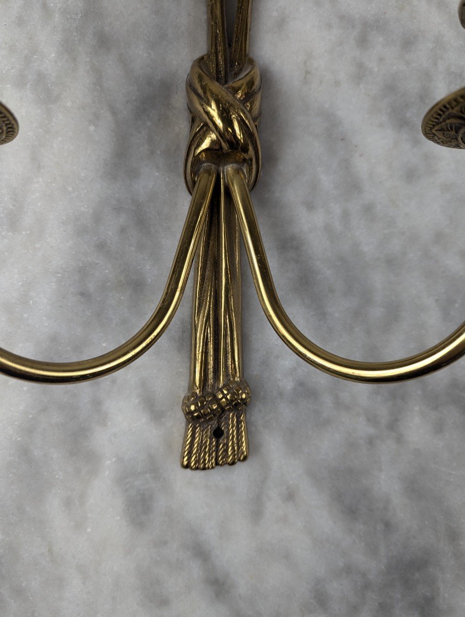 Paire d'Applique En Bronze De Style Louis XVI-photo-2