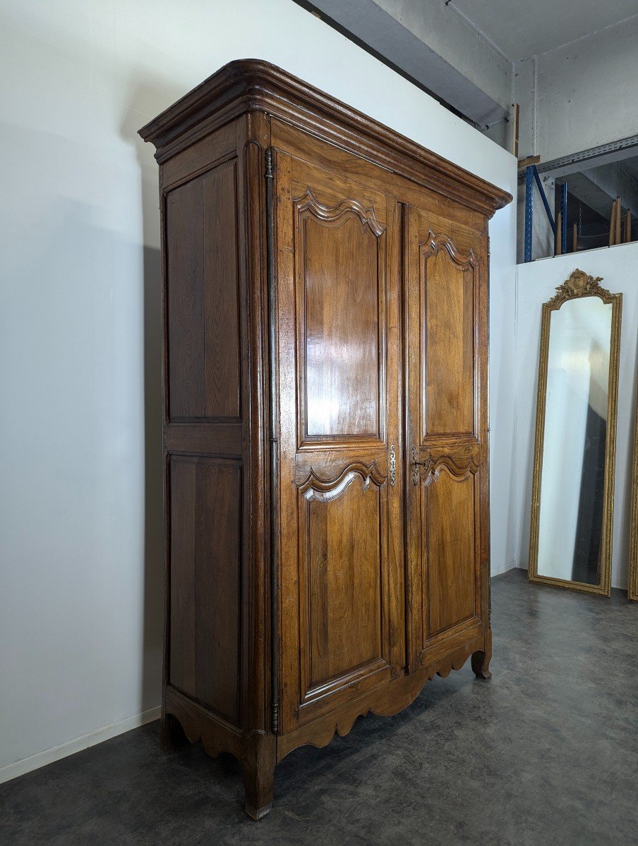 Louis XV Style Walnut Wardrobe, Early 19th Century-photo-2