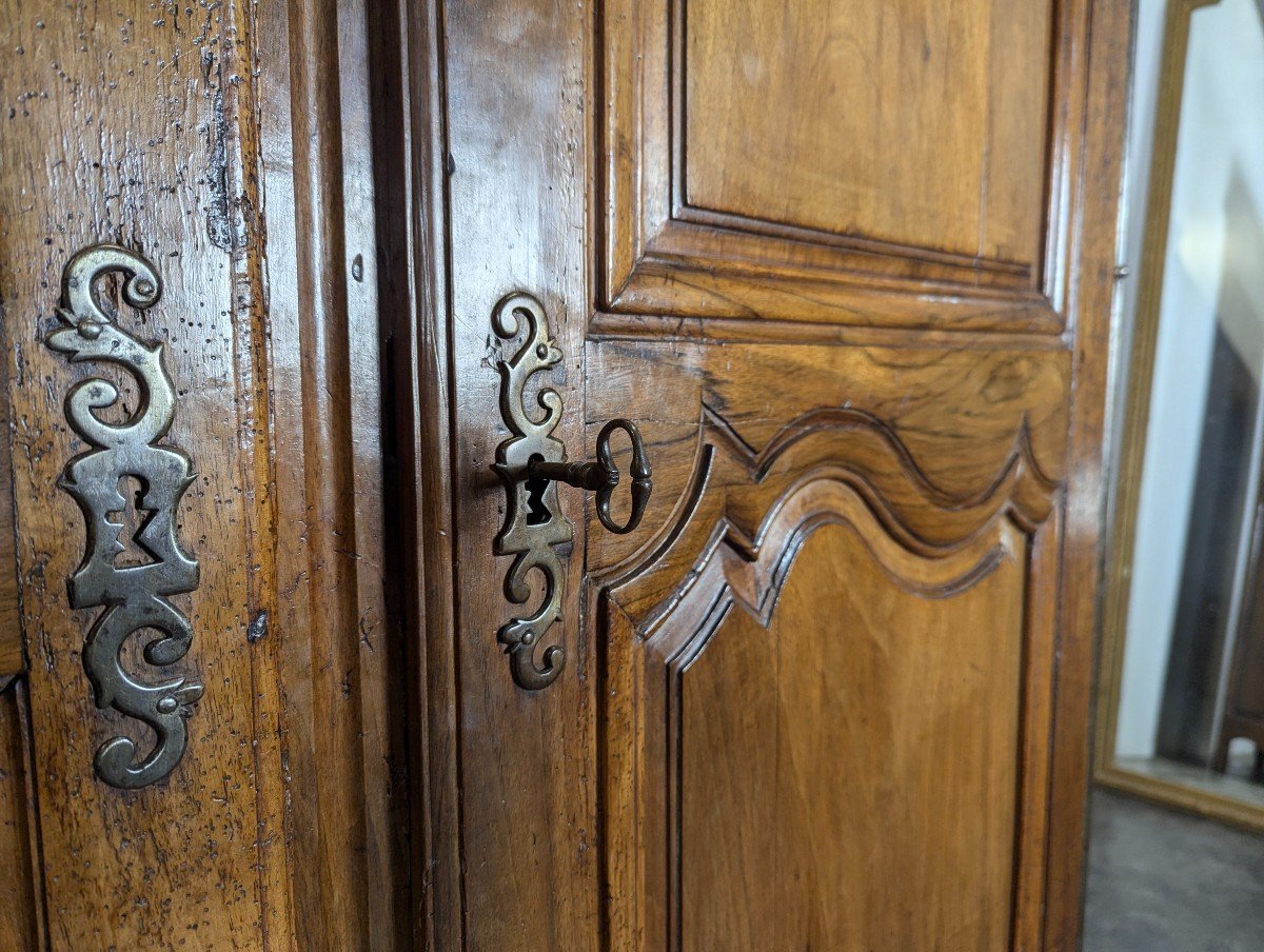 Louis XV Style Walnut Wardrobe, Early 19th Century-photo-2