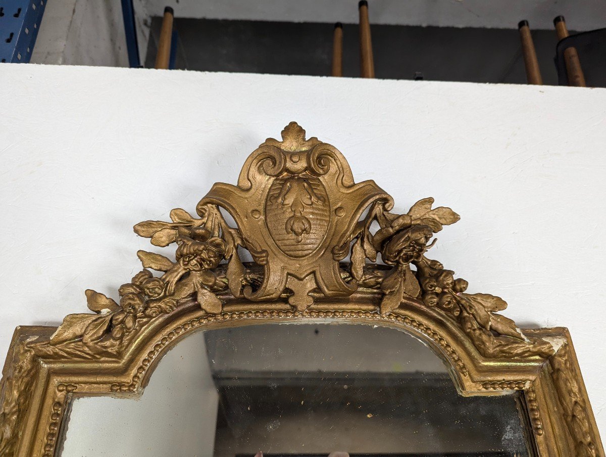 Pair Of Gilded Wood Mirrors-photo-2