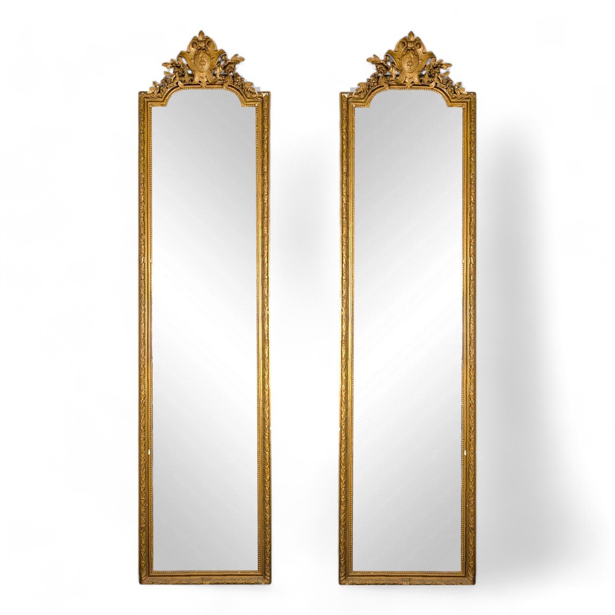 Pair Of Gilded Wood Mirrors