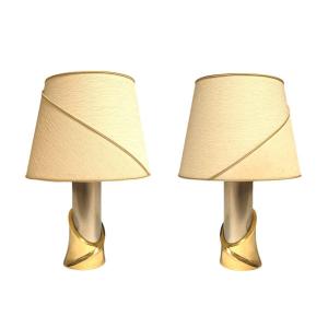 Pair Of Dlg Lamps By Luciano Frigerio