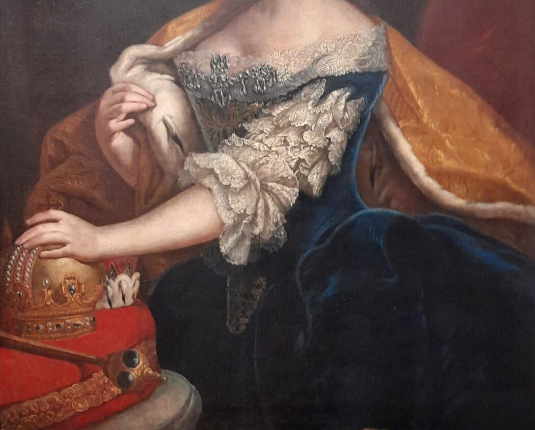 Ancien Portrait De Maria Teresa d'Autriche De 1700-photo-4