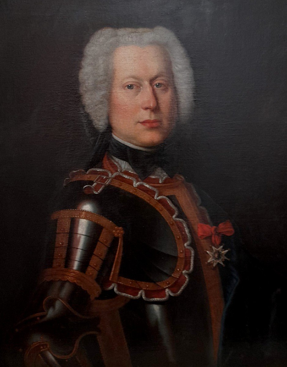 Portrait Français Du 18ème Siècle - Noble En Armure-photo-2