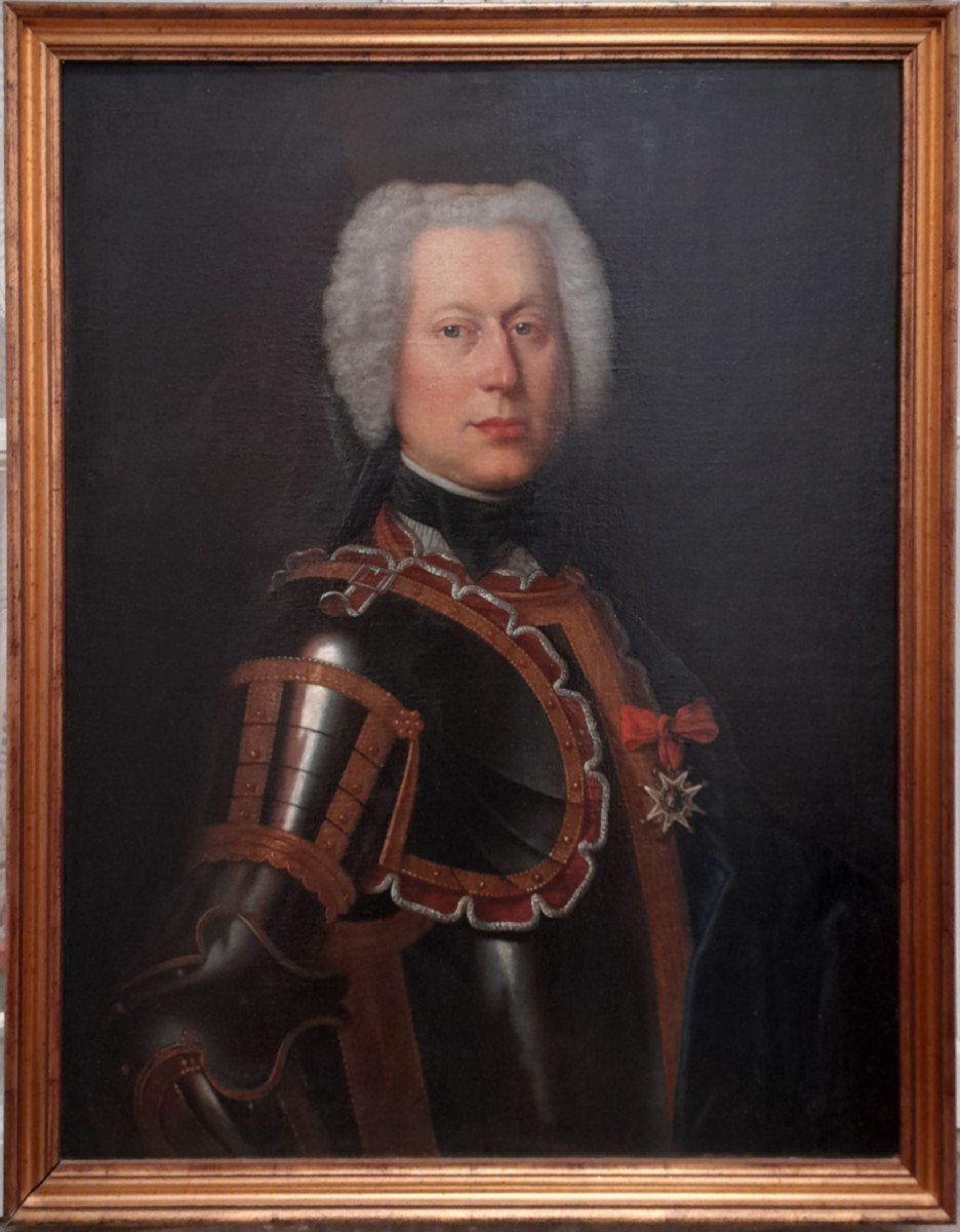 Portrait Français Du 18ème Siècle - Noble En Armure-photo-5