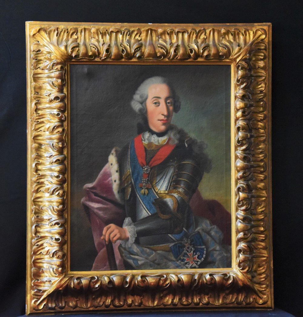 Antique Portrait Of The German School Of The 18th Century