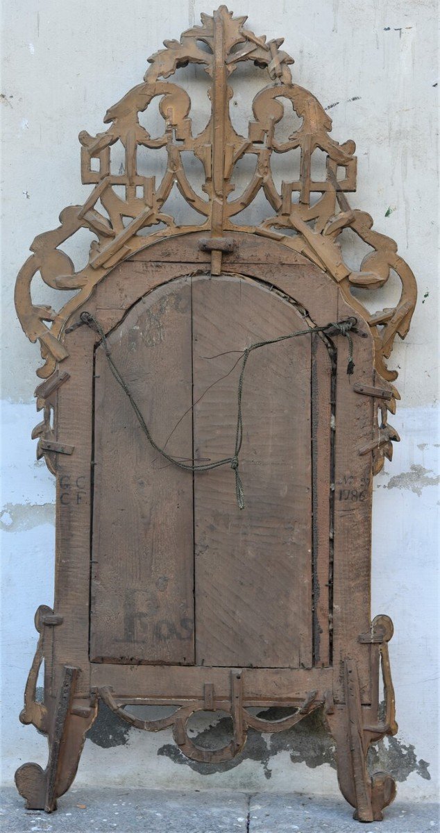 Antique Louis XVI Mirror, Piemont XVIII Century-photo-3