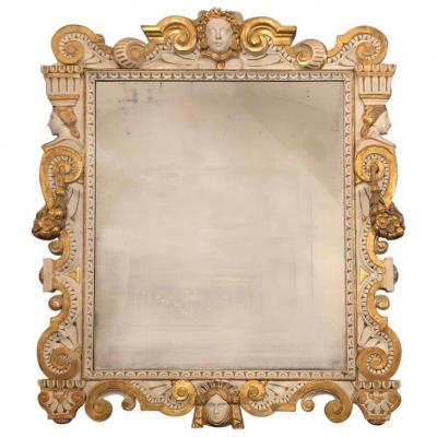 Neoclassical Mirror Carved Wood