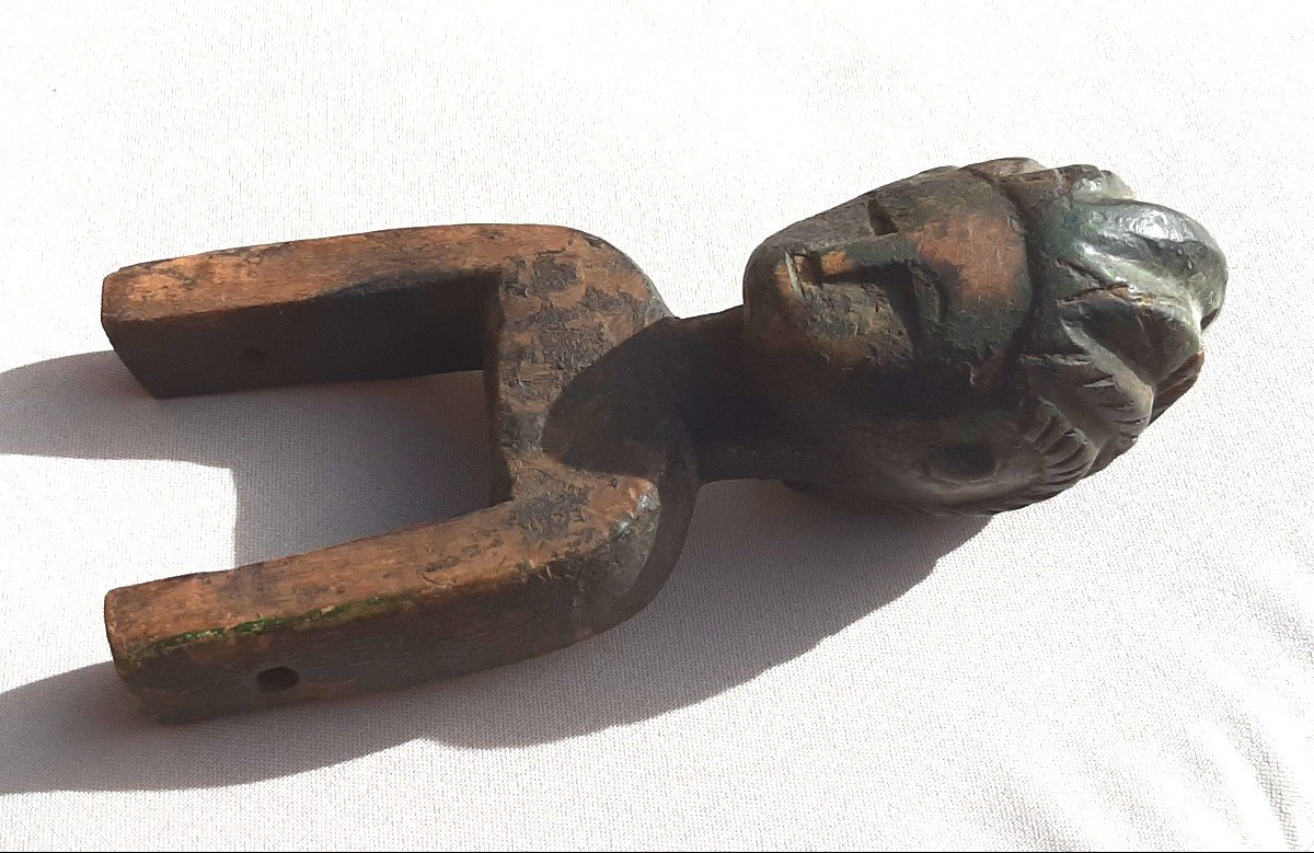 Weaving Loom Pulley Stirrup - Ivory Coast - Early 20th Century-photo-3