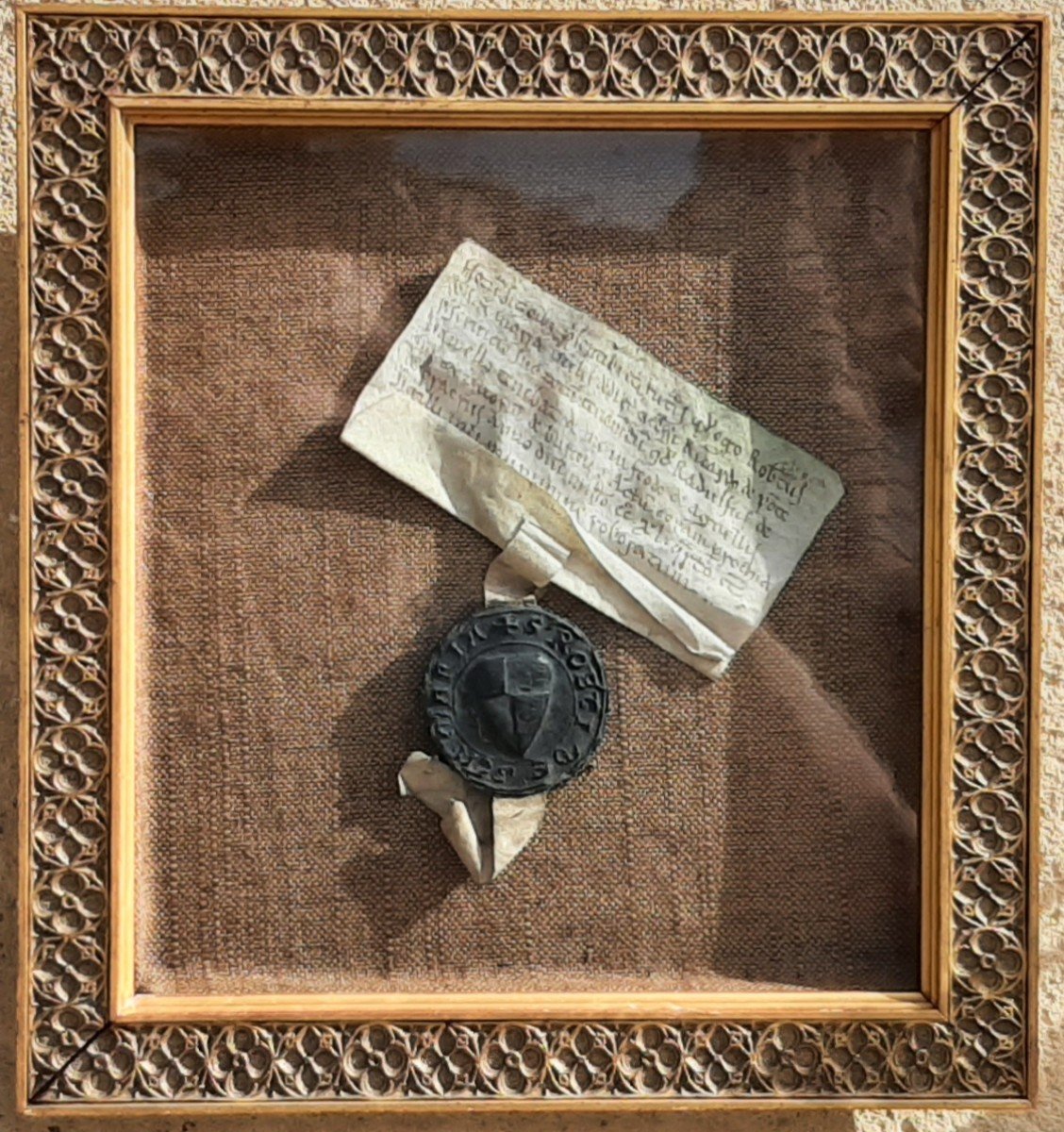 Rare Seal With Its Parchment On Vellum From The 13th Century