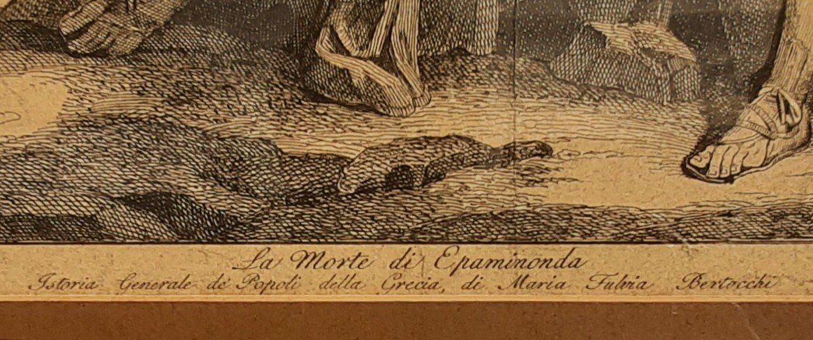 Gravure Début XIX° Siècle Par Bartolomeo Pinelli - La Mort d'Epaminondas-photo-4